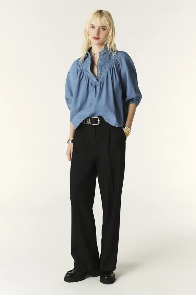 Faren34Sleeve Shirt Clothing Baandsh Tops and Shirts