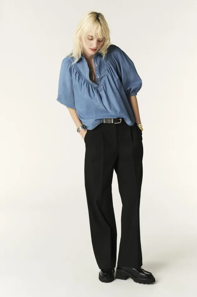 Faren34Sleeve Shirt Clothing Baandsh Tops and Shirts
