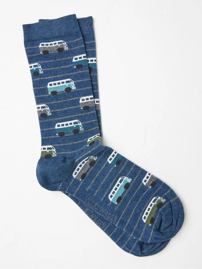 Fat Face 3 For 2 Socks Blue Vw Socks 1 Pack 8211 Men