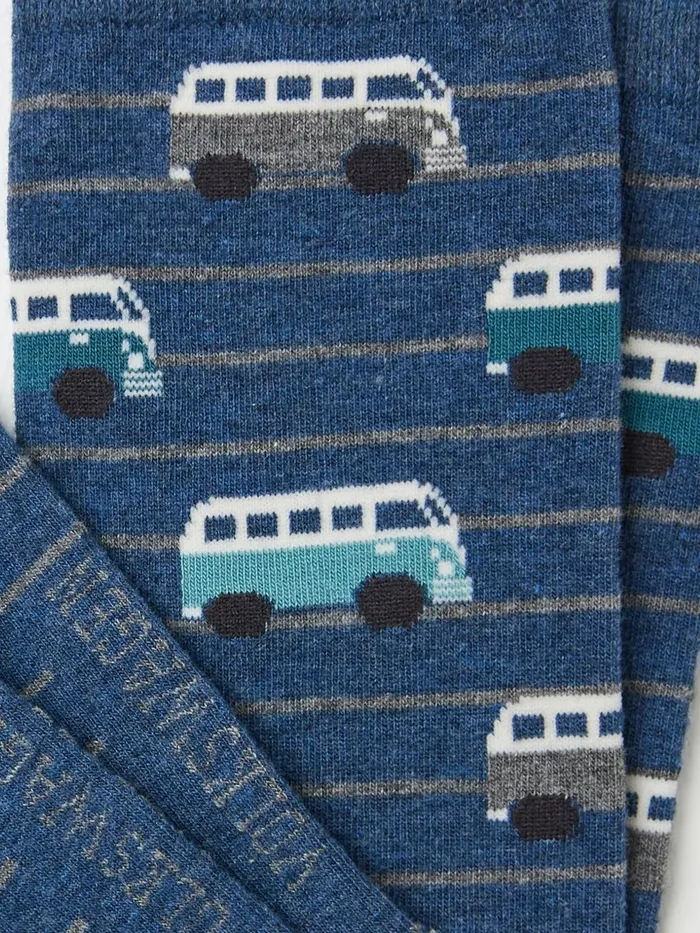 Fat Face 3 For 2 Socks Blue Vw Socks 1 Pack 8211 Men