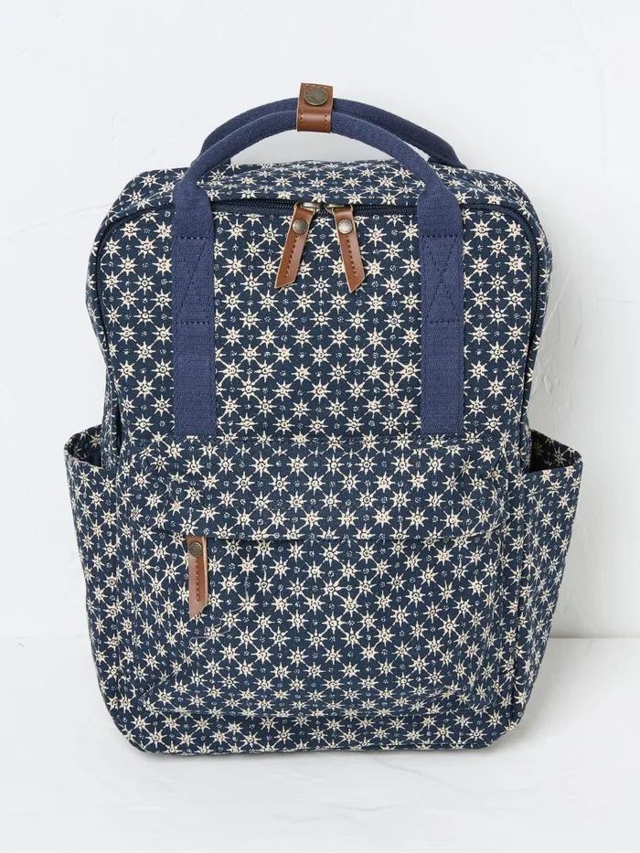 Fat Face Bags and Purses Posy Blue Canvas Backpack 8211 Women