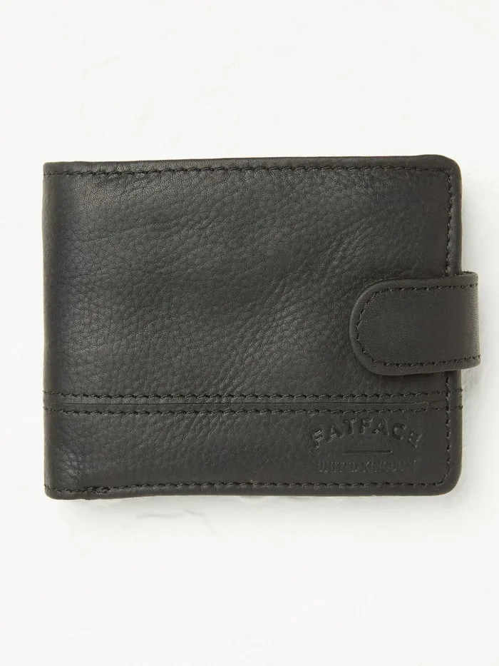 Fat Face Bags and Wallets Black Seamed Leather Wallet 8211 Men