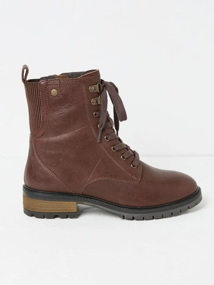 Fat Face Boots Margot Brown LaceUp Boots 8211 Women