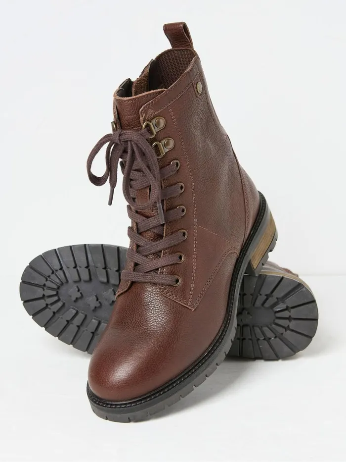 Fat Face Boots Margot Brown LaceUp Boots 8211 Women