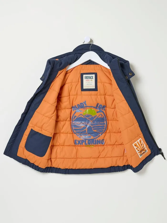 Fat Face Coats and Jackets Archie Navy Blue Hooded Padded Jacket 8211 Kids