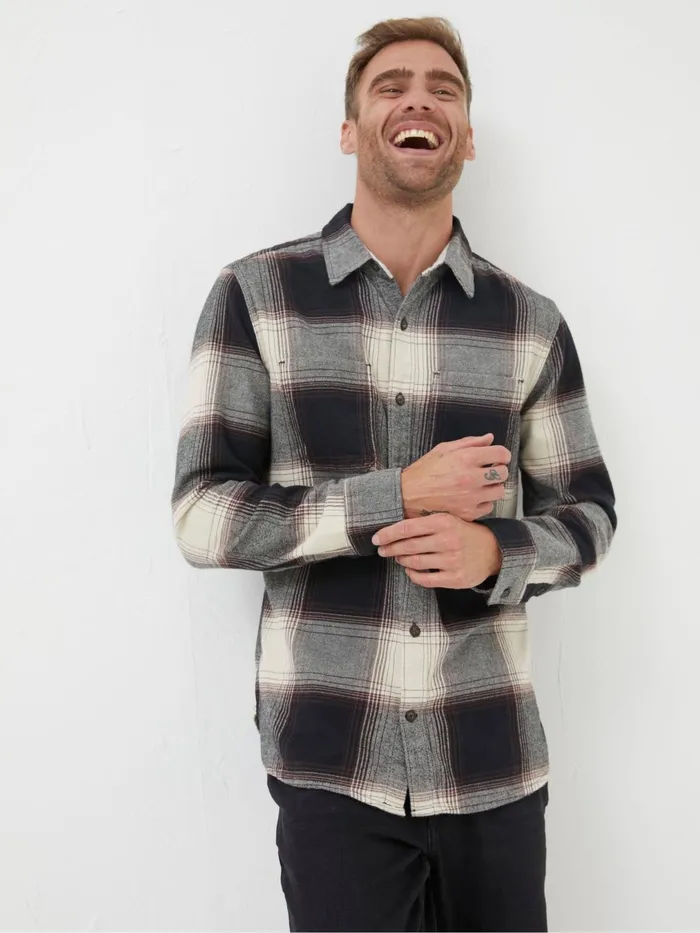 Fat Face Coats and Jackets Black Selby Check Shirt 8211 Men