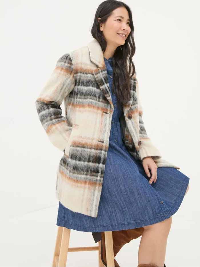 Fat Face Coats and Jackets Brown Marin Wool Blend Coat 8211 Women