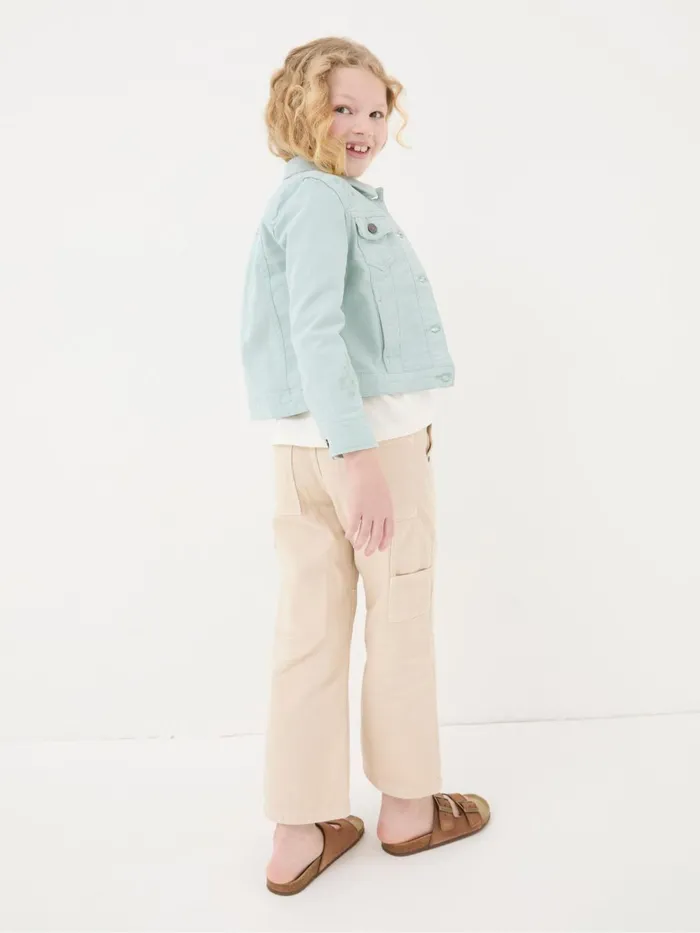 Fat Face Coats and Jackets Green Embroidered Denim Jacket 8211 Kids