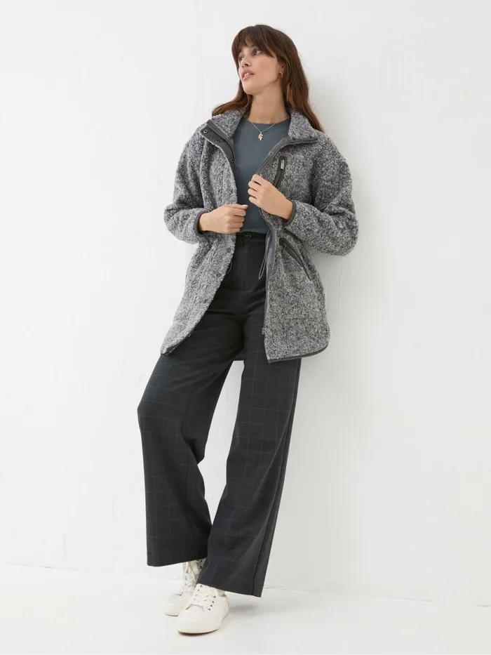 Fat Face Coats and Jackets Hadley Grey Fleece Jacket 8211 Women