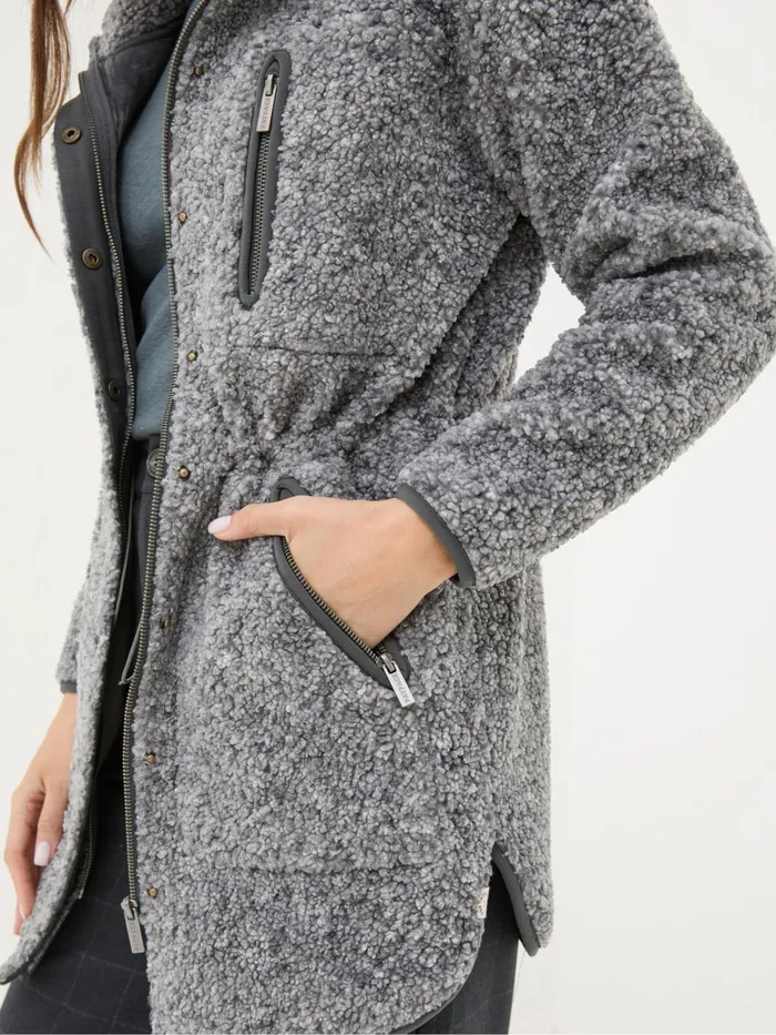 Fat Face Coats and Jackets Hadley Grey Fleece Jacket 8211 Women