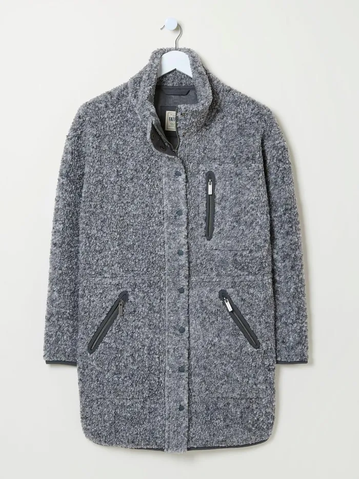 Fat Face Coats and Jackets Hadley Grey Fleece Jacket 8211 Women