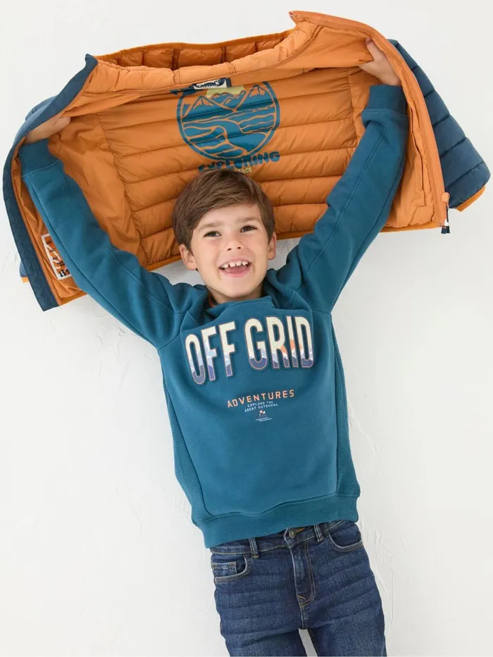 Fat Face Coats and Jackets Harry Blue Hooded Padded Jacket 8211 Kids