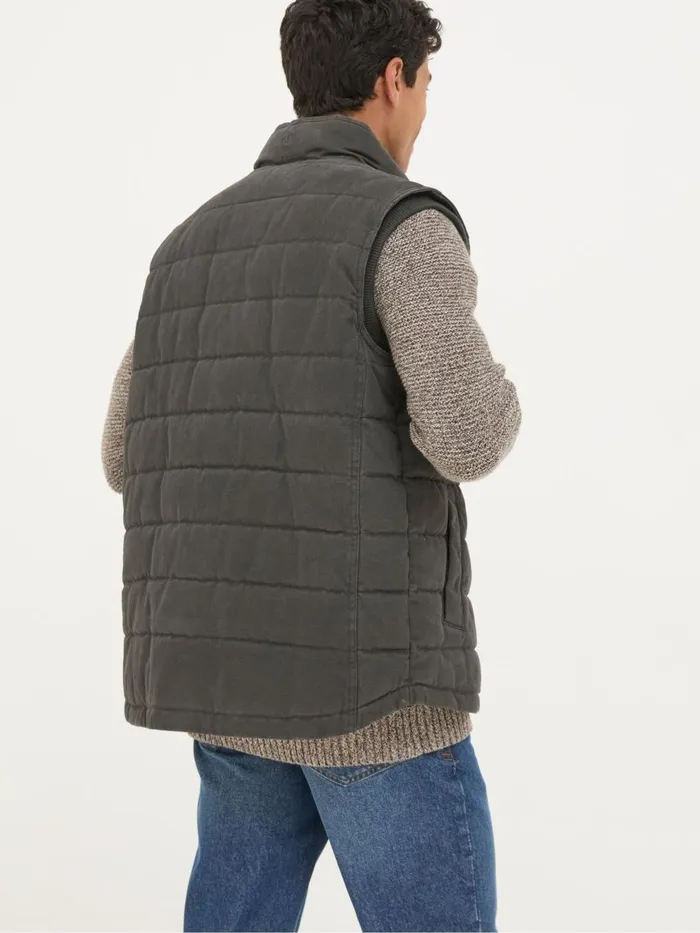 Fat Face Coats and Jackets Wardley Brown Canvas Gilet 8211 Men