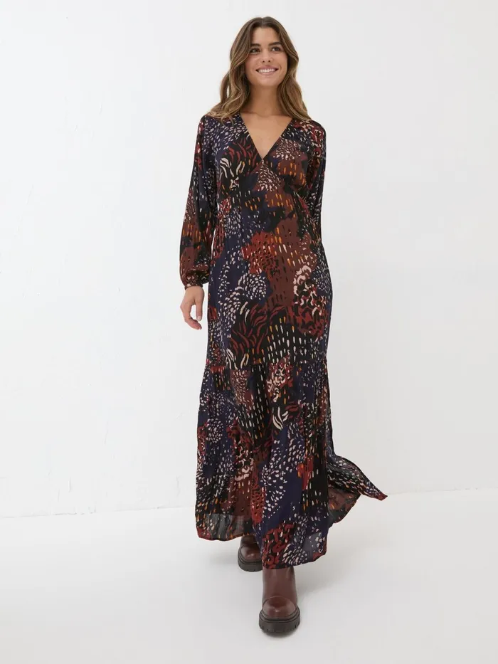 Fat Face Dresses BlackWhite Noelle Animal Print Maxi Dress 8211 Women