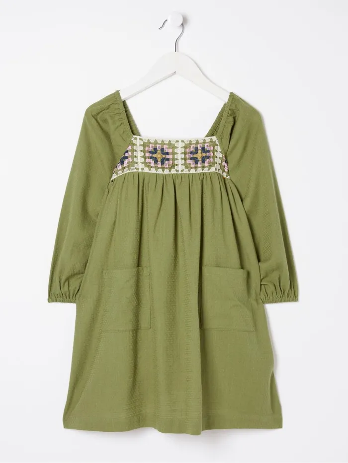 Fat Face Dresses Green Crochet Dress 8211 Kids