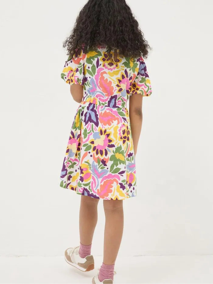 Fat Face Dresses Pink Art Floral Jersey Printed Dress 8211 Kids
