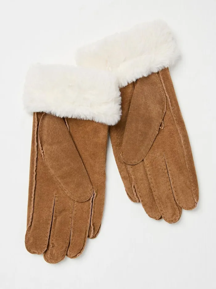 Fat Face Gloves Tan Brown Suede Gloves 8211 Women