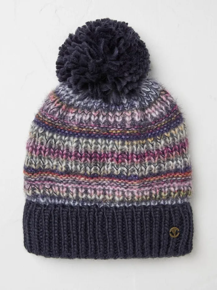 Fat Face Hats Blue Spacedye Bobble Hat 8211 Women