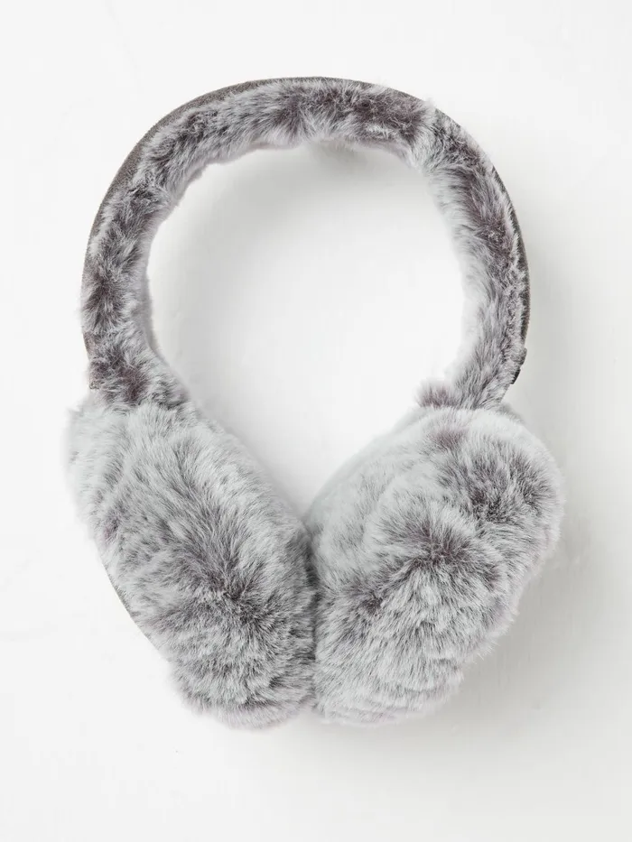 Fat Face Hats Charcoal Grey Fluffy Earmuffs 8211 Women