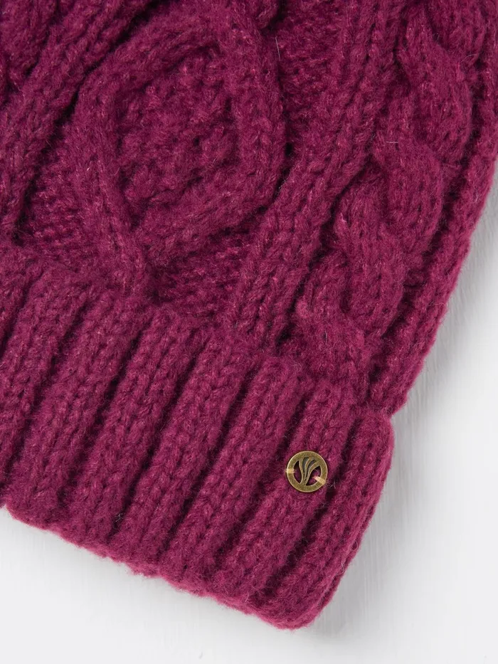Fat Face Hats Dark Red Billie Cable Bobble Beanie 8211 Women Fat Face Hats Dark Red Billie Cable Bobble Beanie 8211 Women