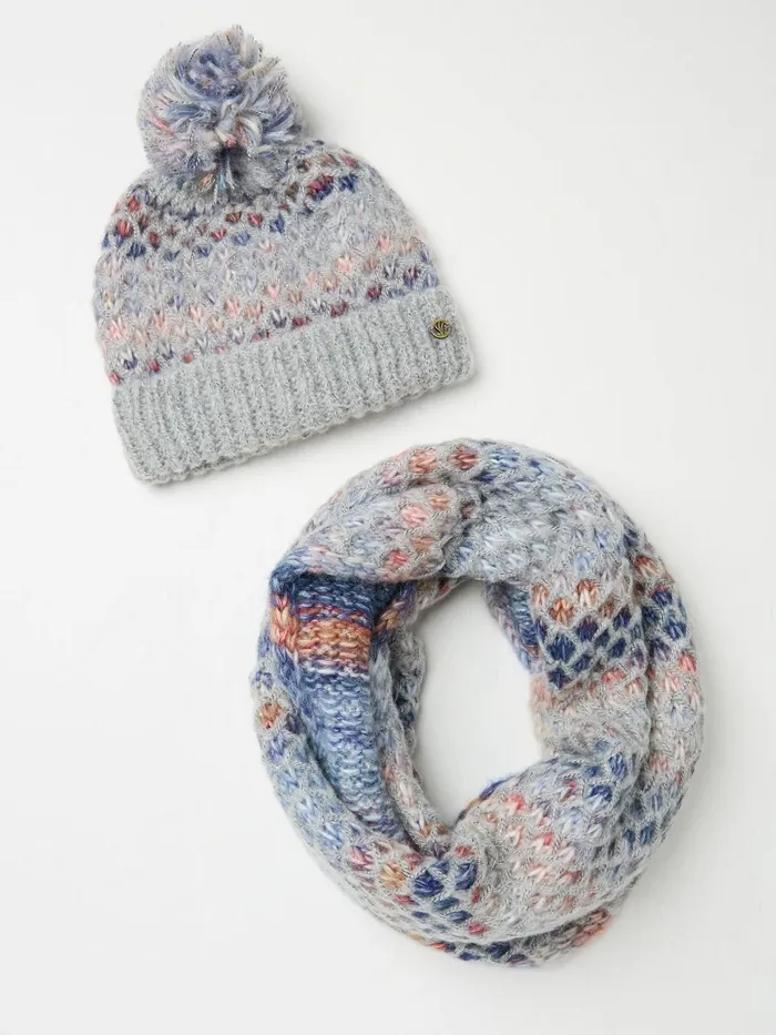 Fat Face Hats Grey Spacedye Hat And Snood Gift Set 8211 Women Fat Face Hats Grey Spacedye Hat And Snood Gift Set 8211 Women