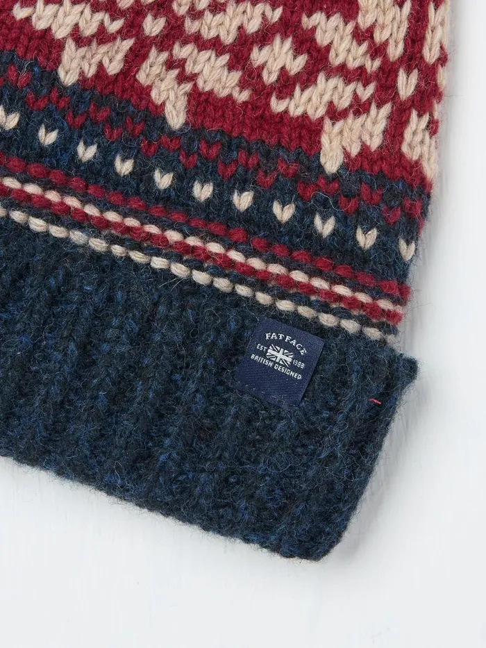 Fat Face Hats Navy Fairisle Pattern Beanie 8211 Men Fat Face Hats Navy Fairisle Pattern Beanie 8211 Men
