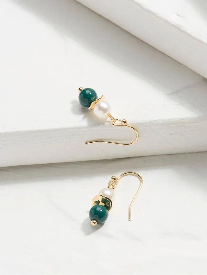 Fat Face Jewellery Bead Gold Tone Pearl Earrings 8211 Women
