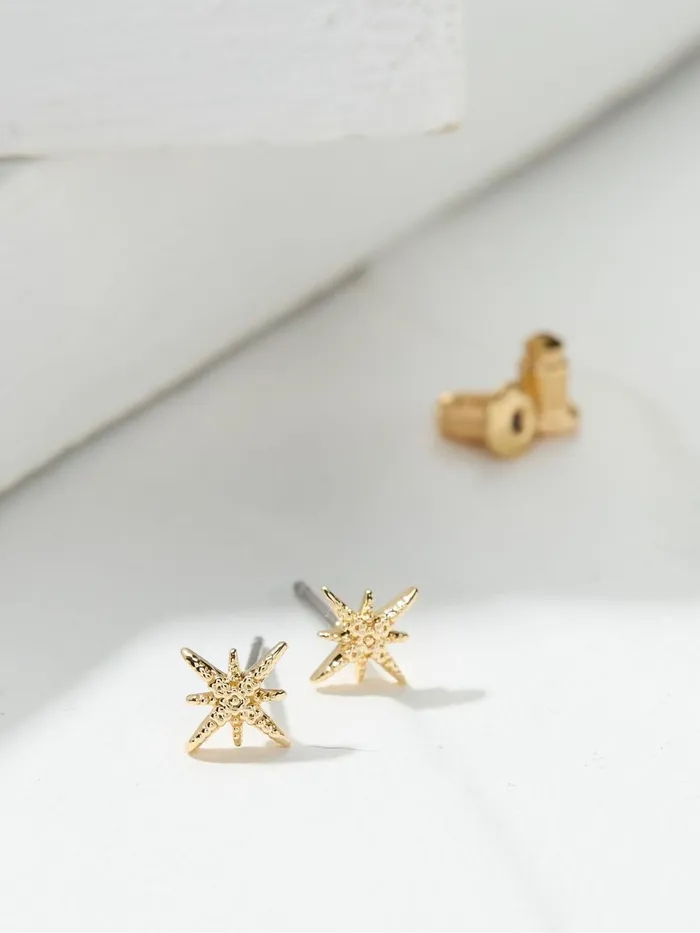 Fat Face Jewellery Gold Tone Textured Stud Earrings 8211 Women