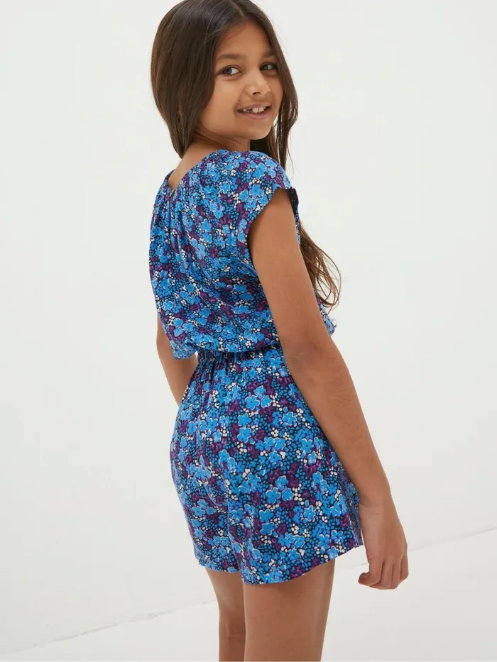 Fat Face Jumpsuits and Playsuits Blue Ink Floral Printed Playsuit 8211 Kids