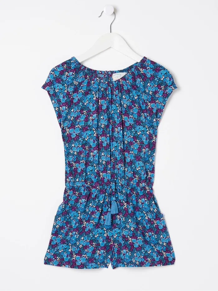 Fat Face Jumpsuits and Playsuits Blue Ink Floral Printed Playsuit 8211 Kids