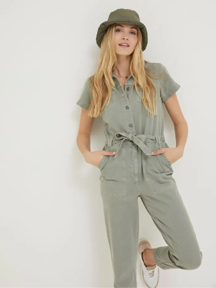 Fat Face Jumpsuits and Playsuits Green Imogen Short Sleeve Boilersuit 8211 Women