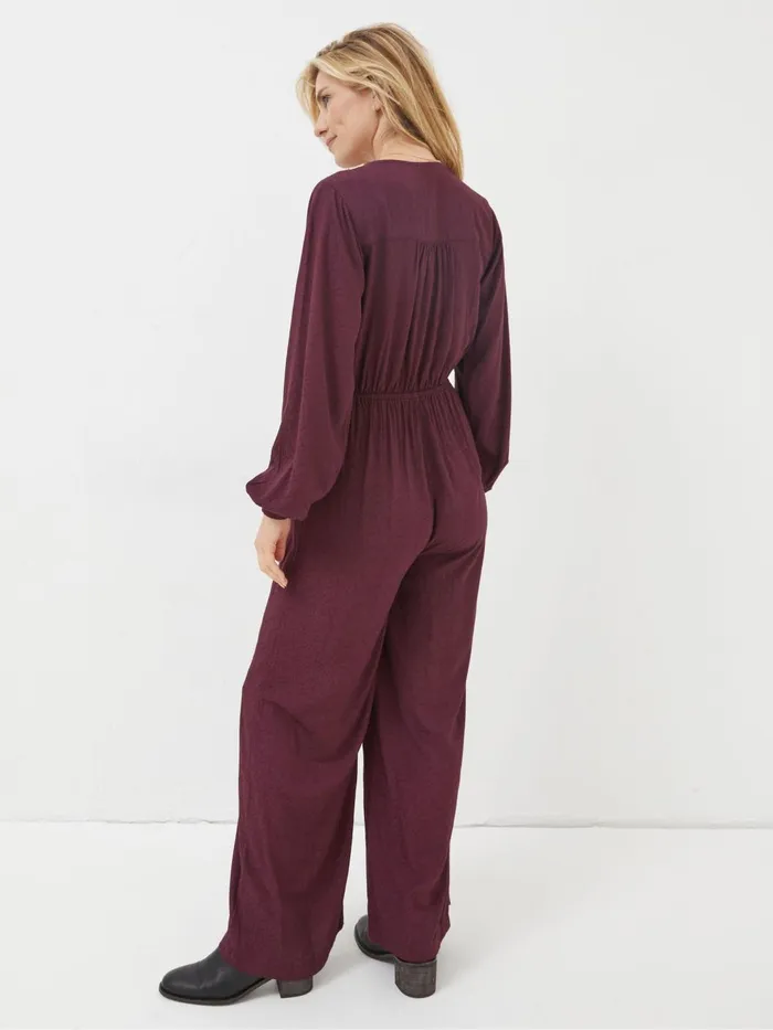 Fat Face Jumpsuits and Playsuits Purple Avery Wide Leg Jumpsuit 8211 Women