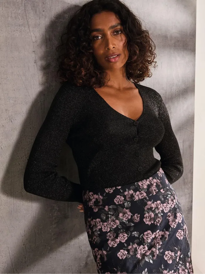 Fat Face Knitwear Black Corine Cardigan 8211 Women