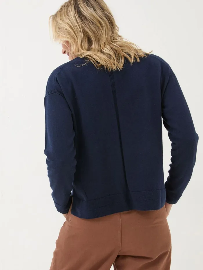 Fat Face Knitwear Grace Navy Cotton Cashmere Blend Cardigan 8211 Women