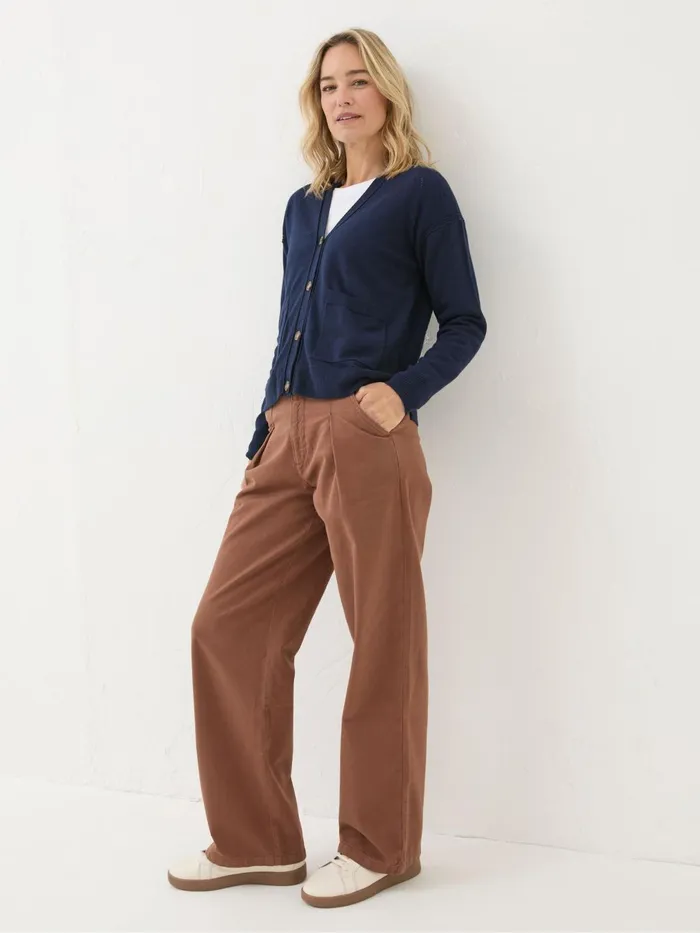 Fat Face Knitwear Grace Navy Cotton Cashmere Blend Cardigan 8211 Women