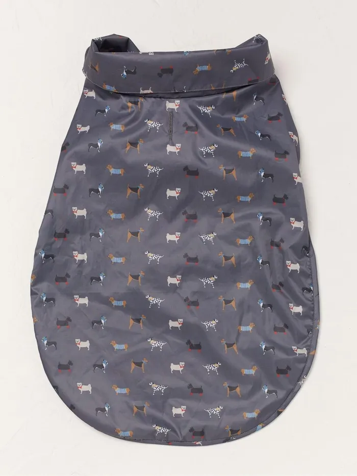 Fat Face Pet Accessories Grey Marching Dogs 35cm Raincoat