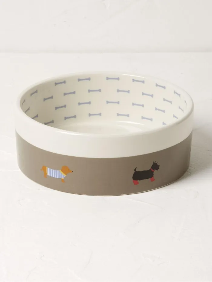 Fat Face Pet Accessories Grey Small Marching Dogs Pet Bowl
