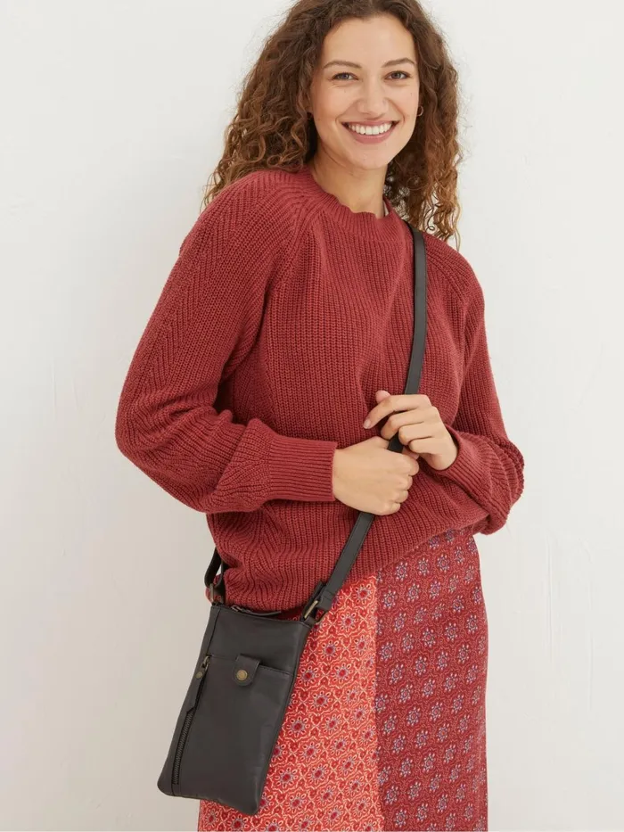 Fat Face Phone Bags Essie Black Multi Zip Phone Bag 8211 Women