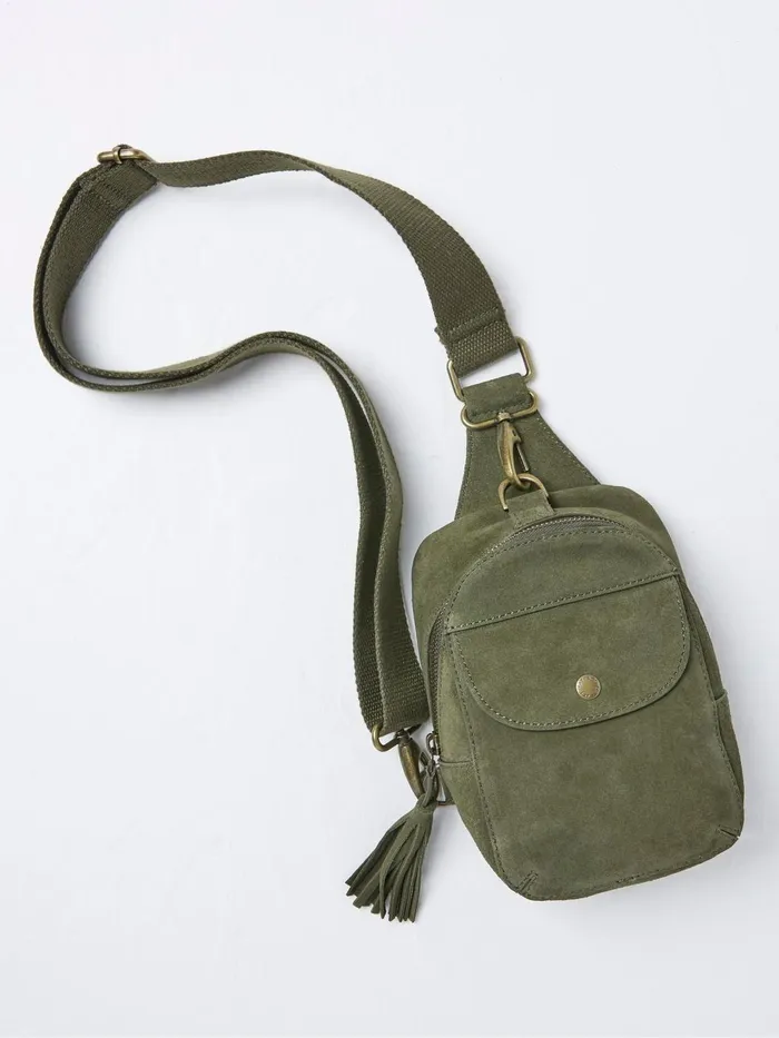 Fat Face Phone Bags Green Suede Belt Bag 8211 Women