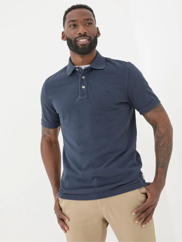 Fat Face Polo Shirts Blue Pique Polo Shirt 8211 Men