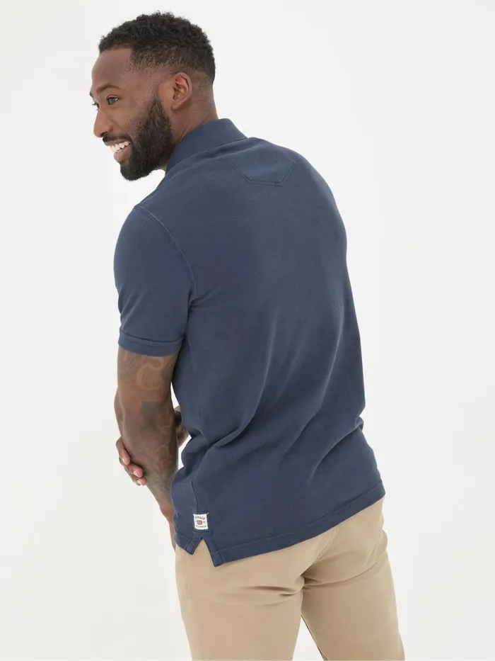 Fat Face Polo Shirts Blue Pique Polo Shirt 8211 Men