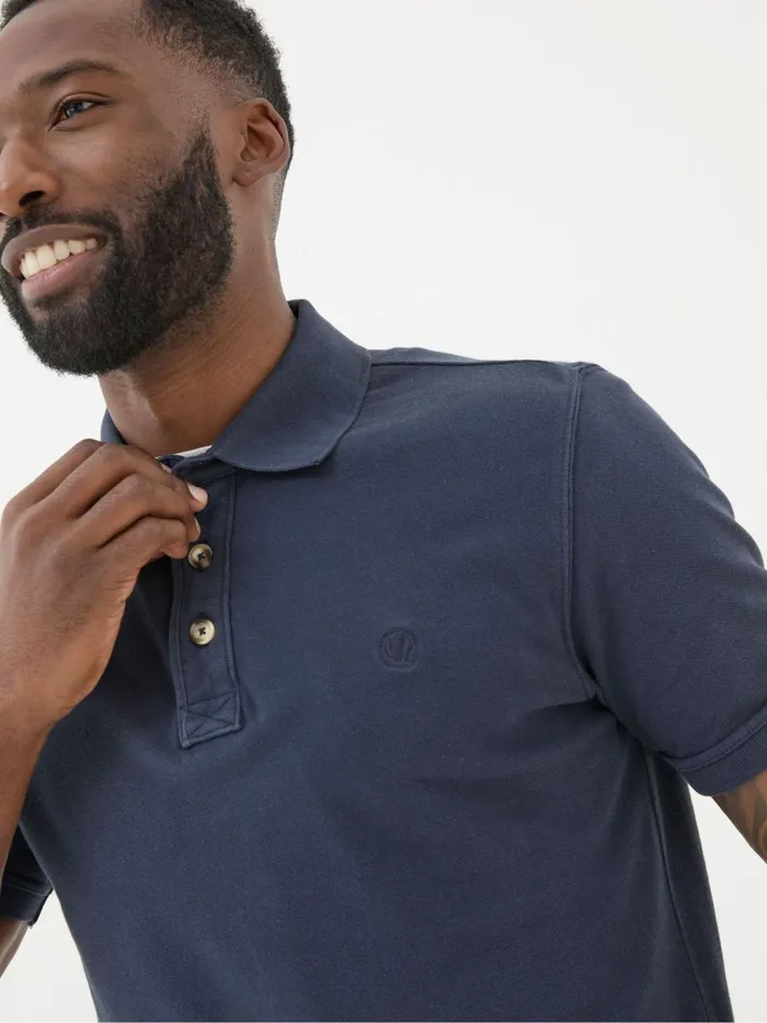 Fat Face Polo Shirts Blue Pique Polo Shirt 8211 Men