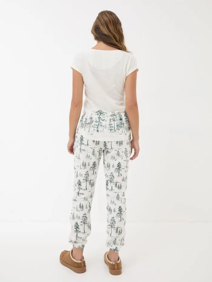 Fat Face Pyjamas and Nightwear Cora Ivory Christmas Tree Pyjama Bottoms 8211 Women