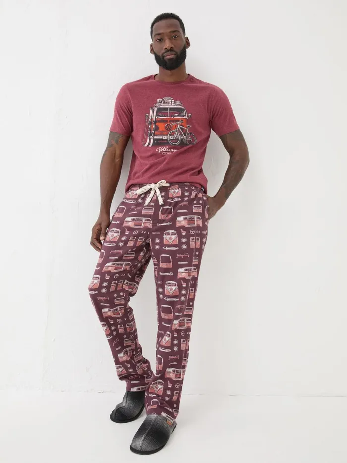 Fat Face Pyjamas and Nightwear Dark Red Vw Print Pyjama Bottoms 8211 Men