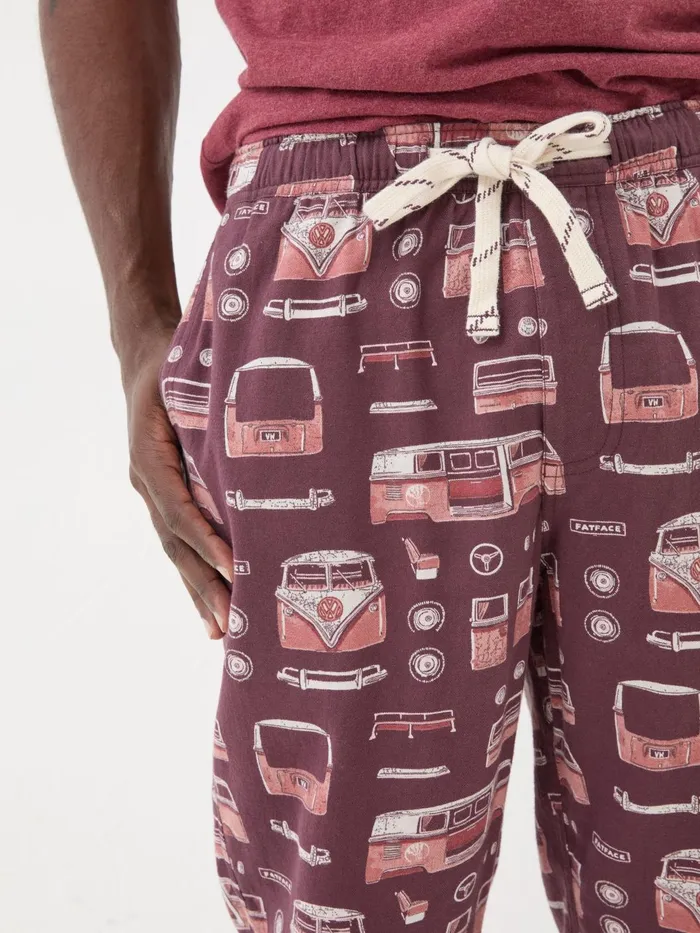 Fat Face Pyjamas and Nightwear Dark Red Vw Print Pyjama Bottoms 8211 Men