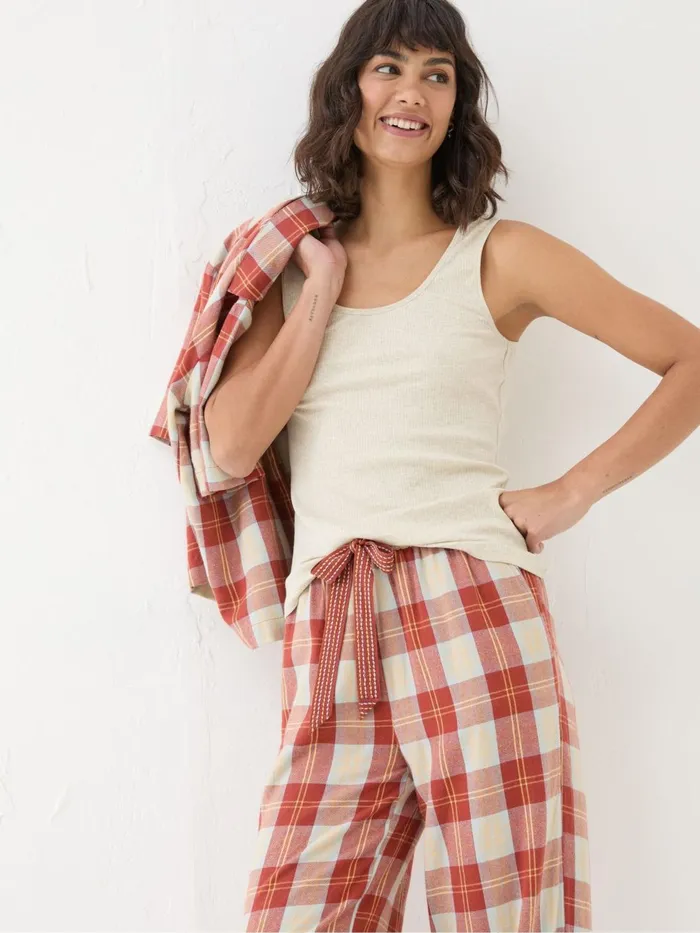 Fat Face Pyjamas and Nightwear Natural Rib Lounge Vest 8211 Women