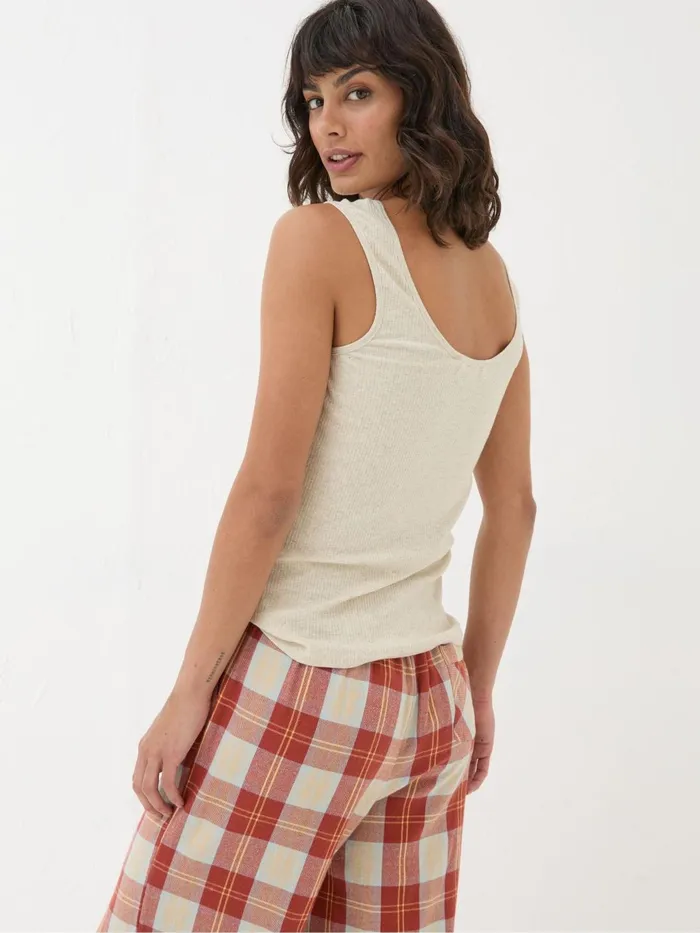 Fat Face Pyjamas and Nightwear Natural Rib Lounge Vest 8211 Women