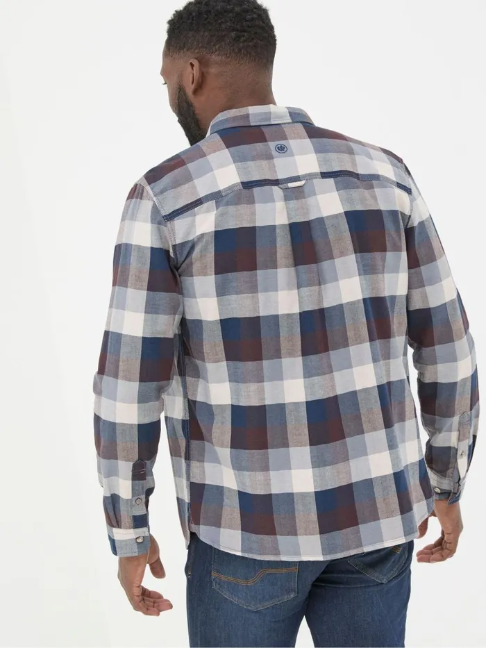Fat Face Shirts Blue Long Sleeve Buffalo Check Shirt 8211 Men