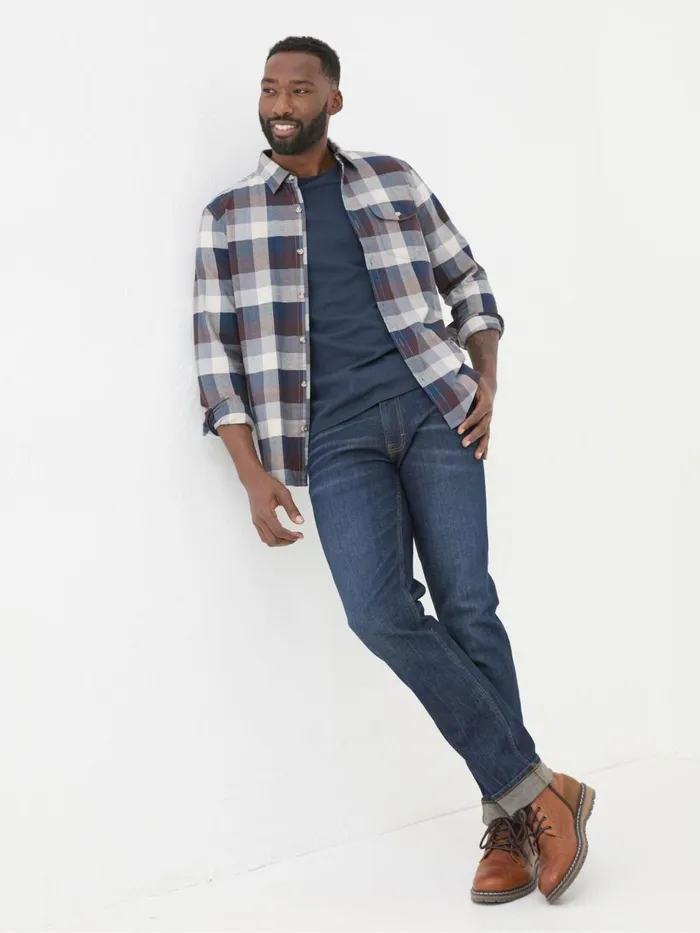 Fat Face Shirts Blue Long Sleeve Buffalo Check Shirt 8211 Men