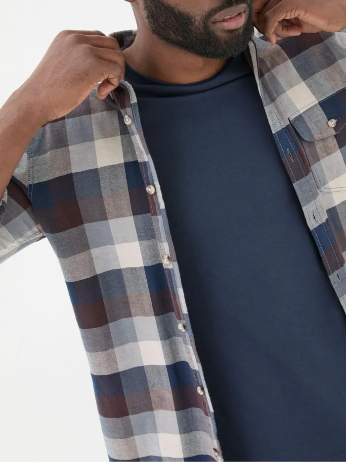 Fat Face Shirts Blue Long Sleeve Buffalo Check Shirt 8211 Men